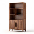 Houten boekenkast met verstelbare planken 60 x 30 x 190cm walnootkleur