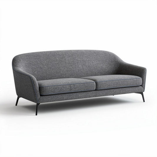 Grijs stoffen bank 200 x 90 x 75cm voor woonkamer en kantoor gebruik