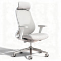 Ergonomische bureaustoel met verstelbare rugleuning in wit 60 x 60 x 120cm