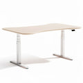 Elektrisch in hoogte verstelbaar bureau van hout 160 x 80 x 75cm wit