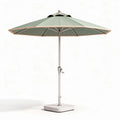 Parasol van aluminium met groen doek 200 x 200 x 250 cm voor buitengebruik
