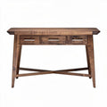 houten bureau met drie lade en een afmeting van 120 x 60 x 75cm